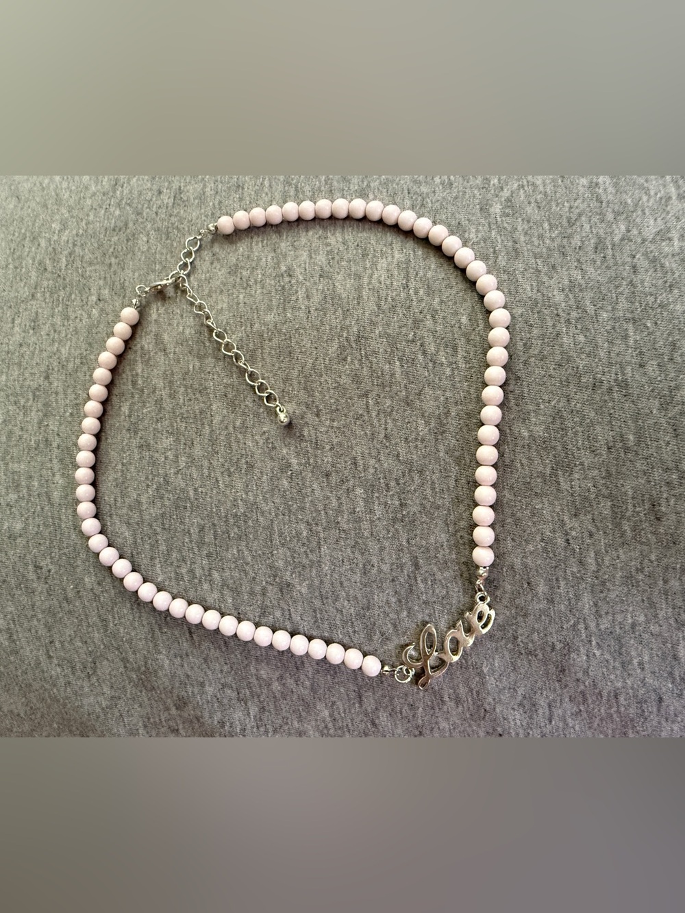 Love Beaded Necklace in Light Pink - Women's Jewelry